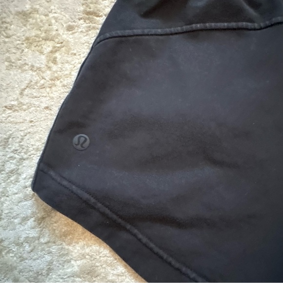 Lululemon Black Inner Glow 3” Terry Fabric Drawstring Shorts Size 2 - Picture 9 of 13